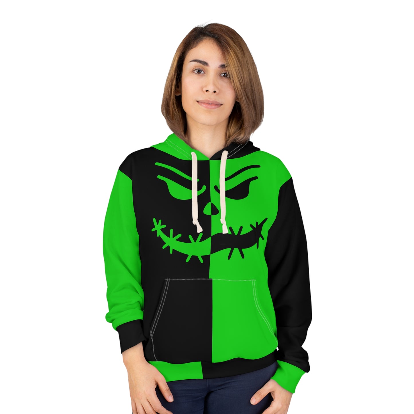 Creepy Stitch Hoodie – Green & Black