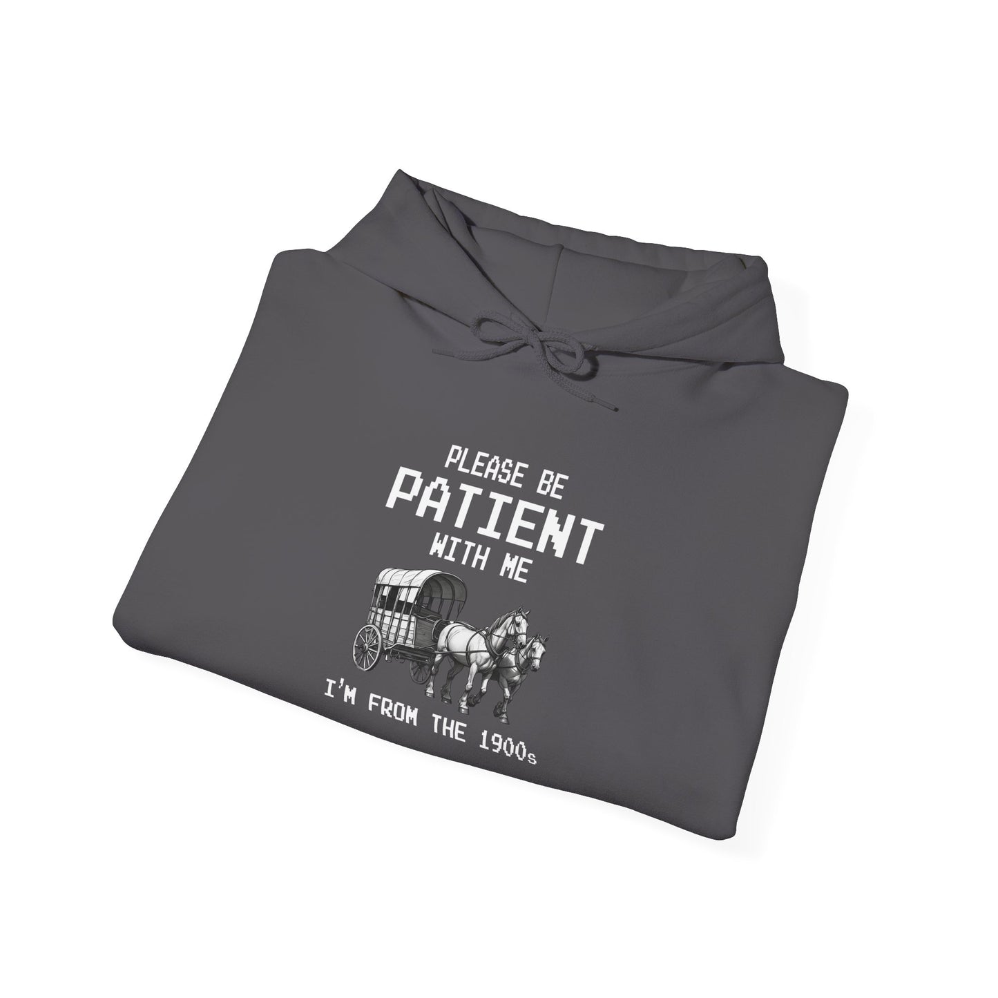 Please Be Patient With Me (Carriage) Heavy Blend™ Hooded Sweatshirt