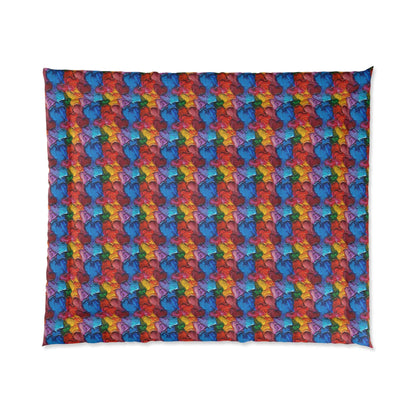 Palette Knife Hearts Comforter