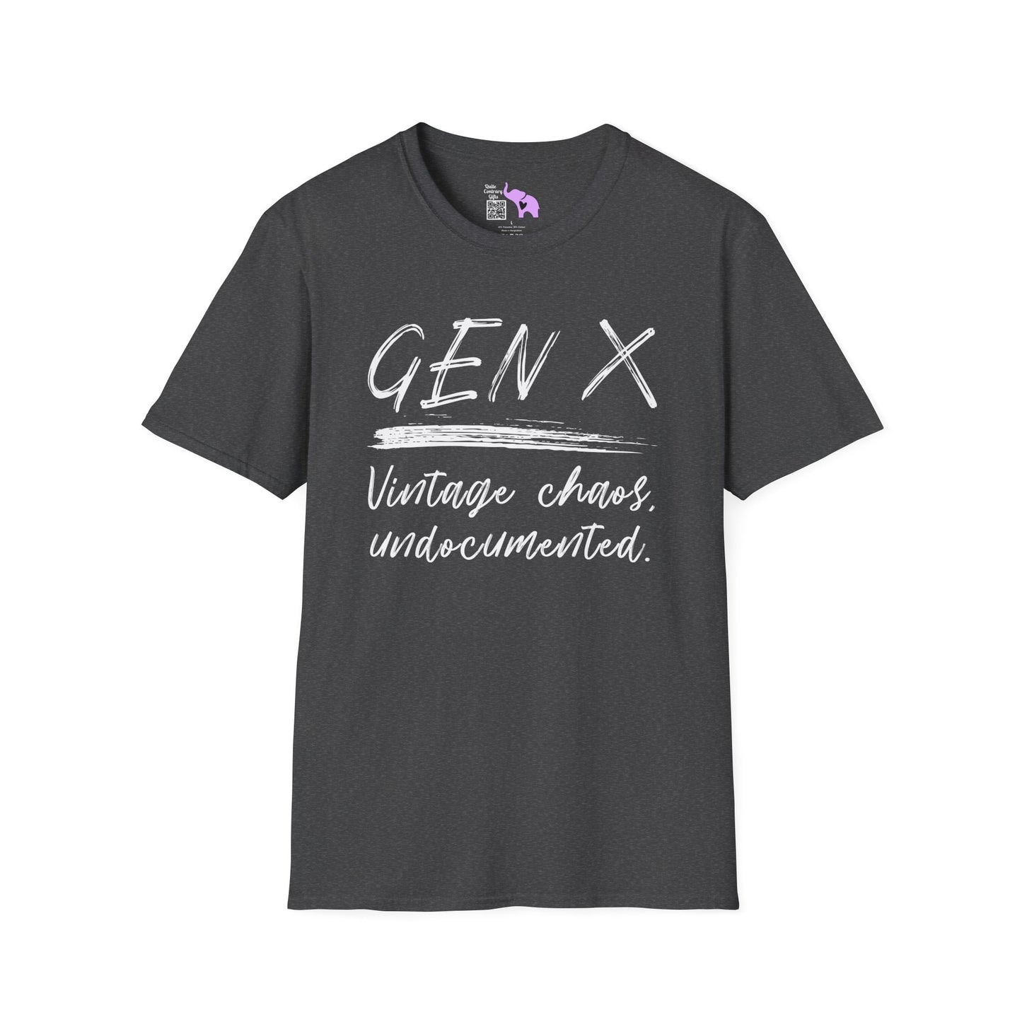 Gen X Vintage Chaos, Undocumented Adult T-shirt