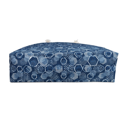 Blue Hexagons Weekender Bag
