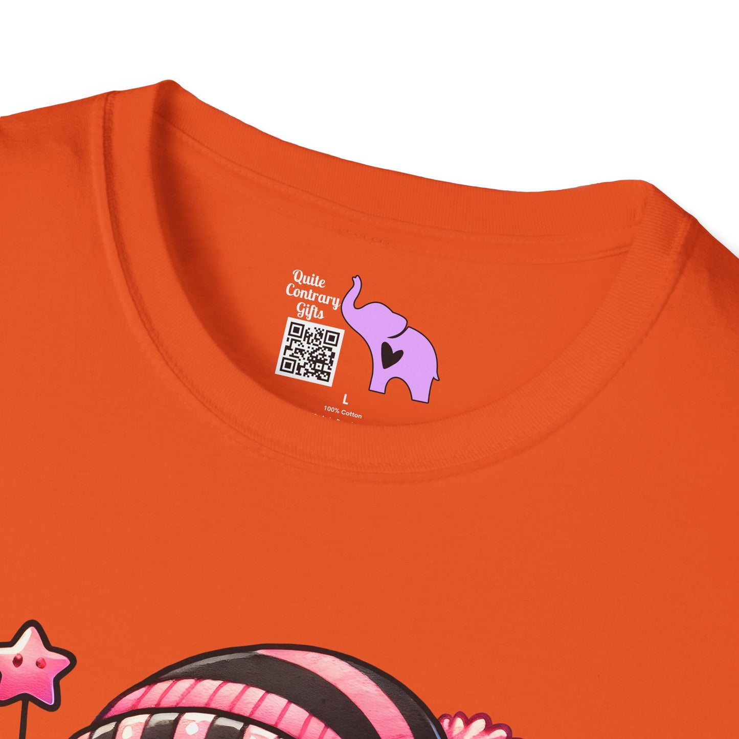 Cute Ghost w/Pumpkin and Pink Drink Adult T-shirt