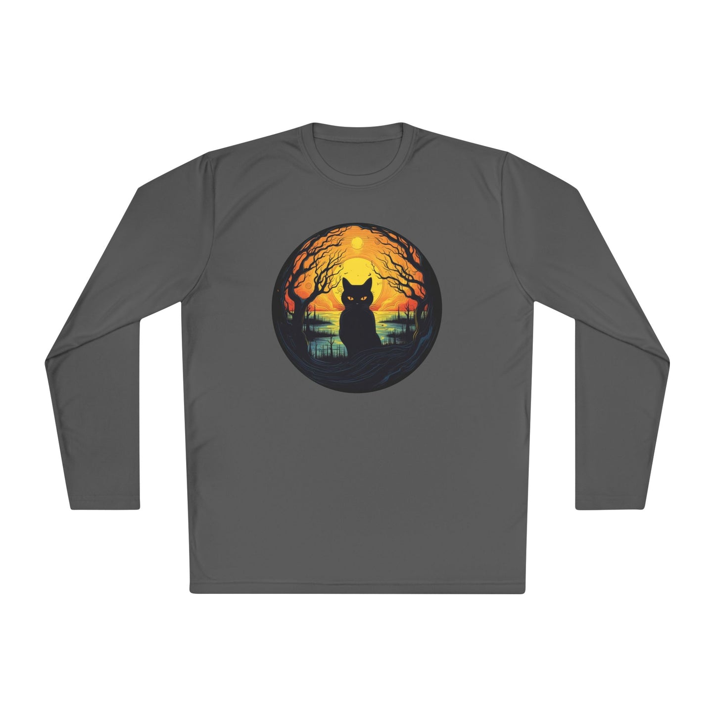 Creepy Black Cats 6 Adult Long Sleeve Tee