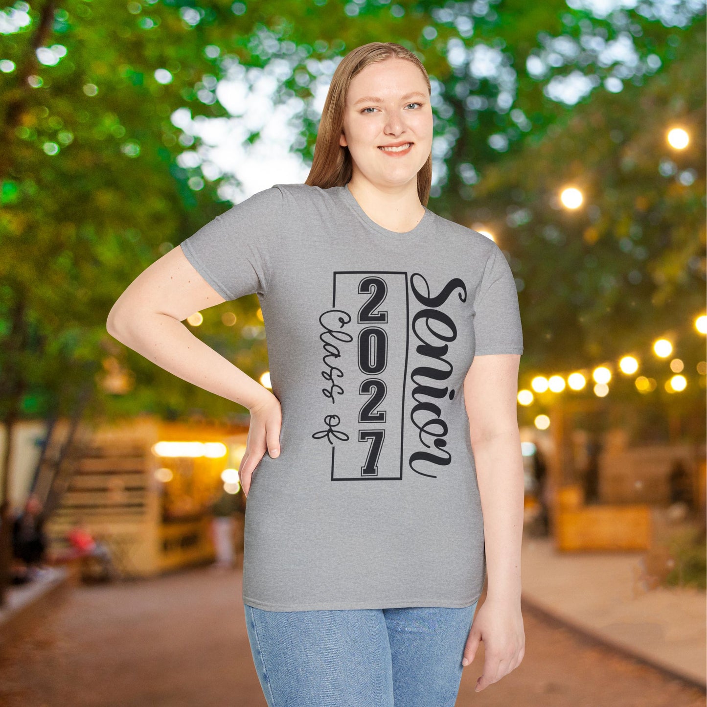 Vertical Class of 2027 Senior Adult T-shirt