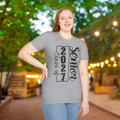 Vertical Class of 2027 Senior Adult T-shirt