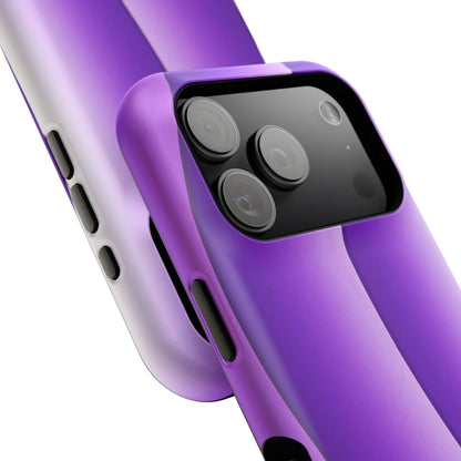 Purple Gradient Stripes MagSafe® Compatible Tough Case for iPhone