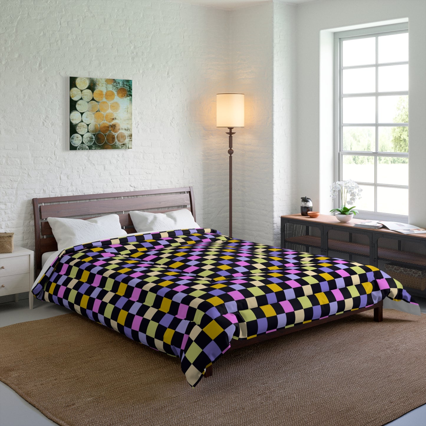Joyful Checkerboard Comforter