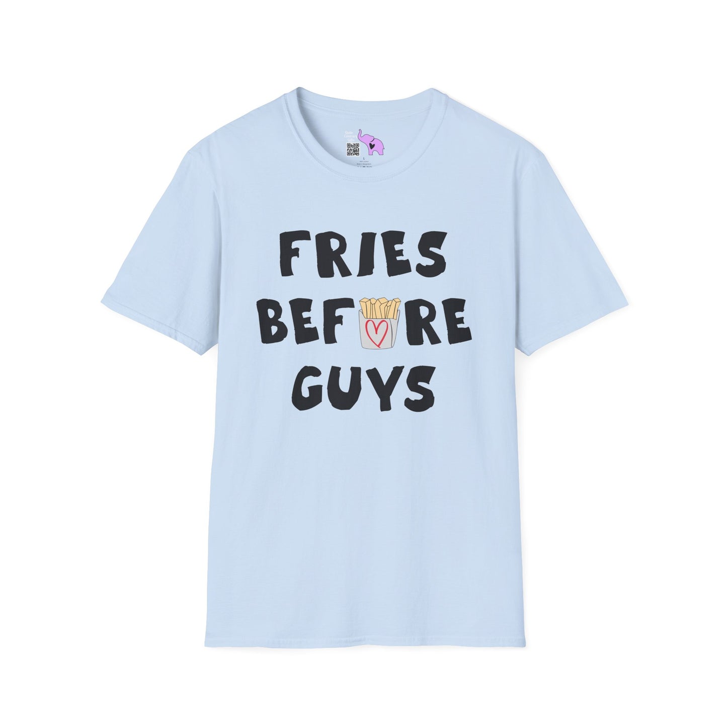 Fries Before Guys Adult T-shirt