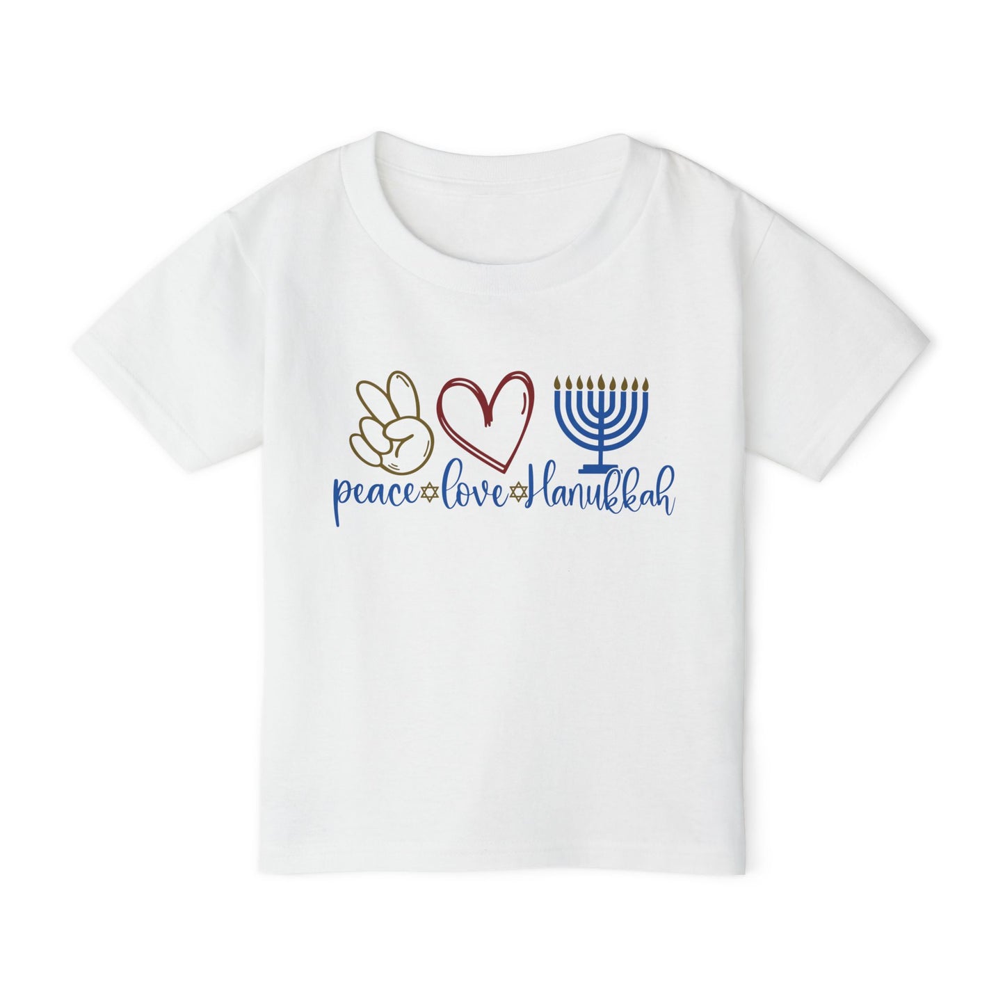 Peace Love Hanukkah Heavy Cotton™ Toddler T-shirt