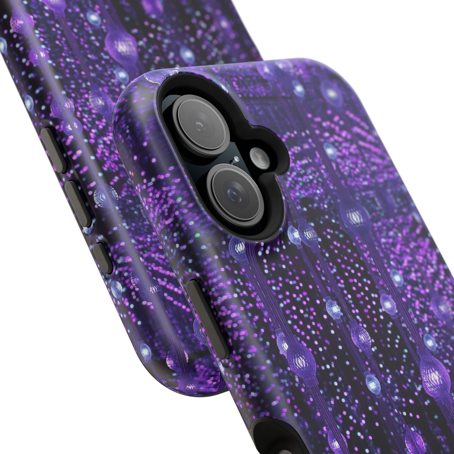 Purple Raindrops MagSafe® Compatible Tough Case for iPhone