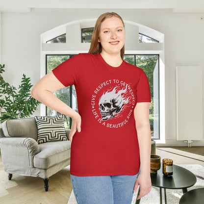 Give Respect to Get Respect Life Is A Beautiful Ride Adult T-shirt