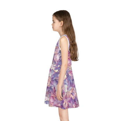 Ethereal Bloomscape Girls' Sleeveless Sundress