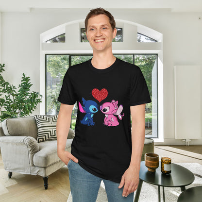 Stitch in Love 2 Adult T-shirt