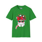 White Candy Cane Kitten Adult T-shirt