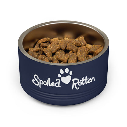 Spoiled Rotten Personalized Pet Bowl – 18oz Stainless Steel Dog & Cat Food Bowl