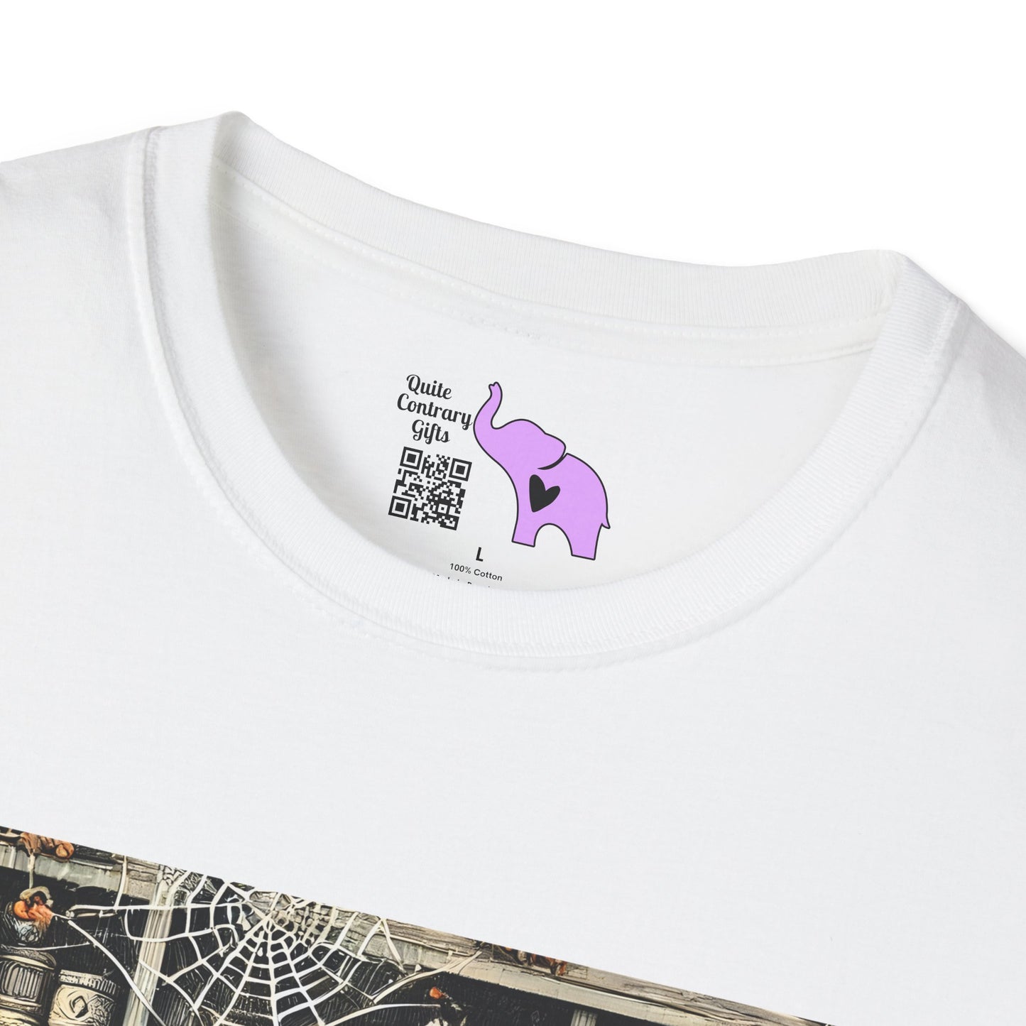 Spooky Book Shelf Adult T-shirt