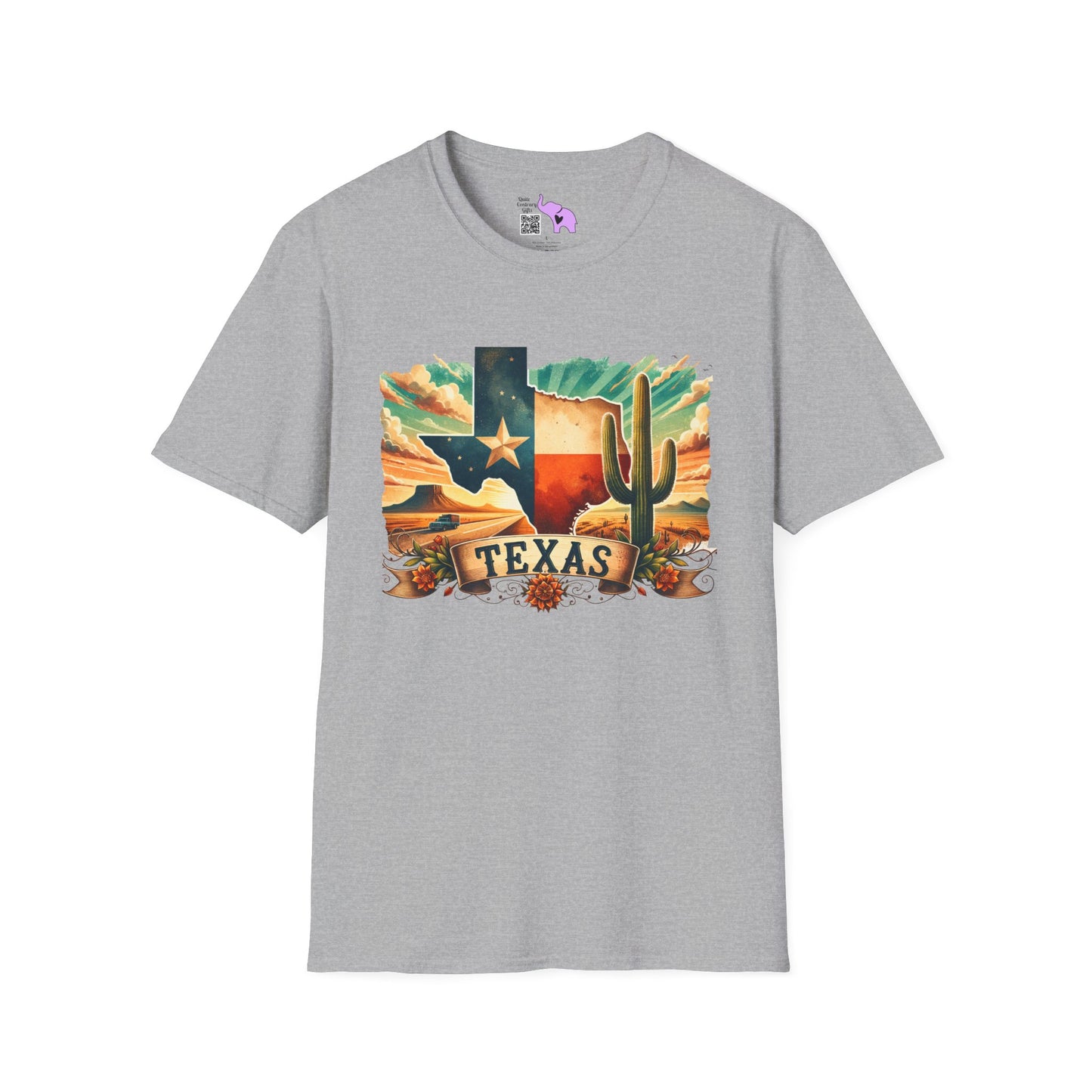 Texas Desert Roads 4 Adult T-shirt