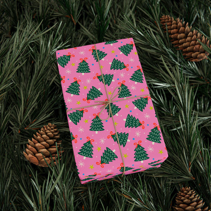 Jolly Pink Woods Wrapping Paper