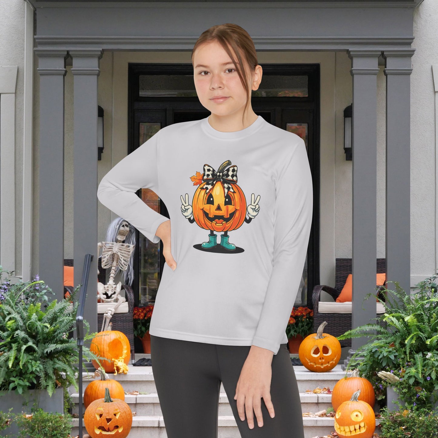 Pumpkin Peace Youth Long Sleeve Tee