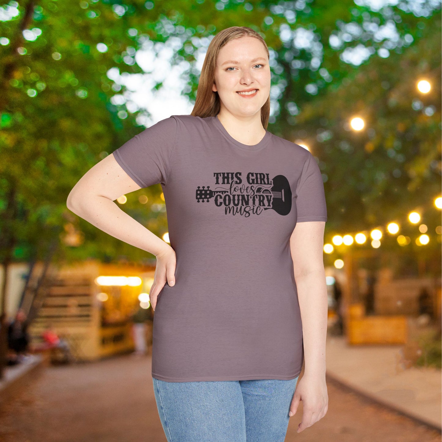 This Girl Loves Country Music Adult T-shirt