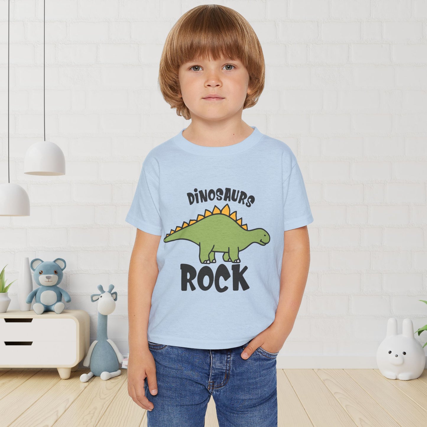 Dinosaurs Rock Heavy Cotton™ Toddler T-shirt