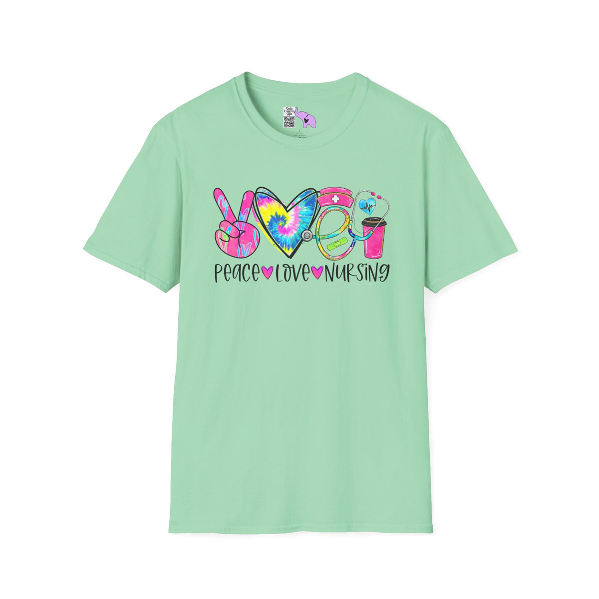 Peace Love Nursing Adult T-shirt
