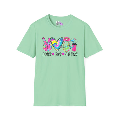Peace Love Nursing Adult T-shirt