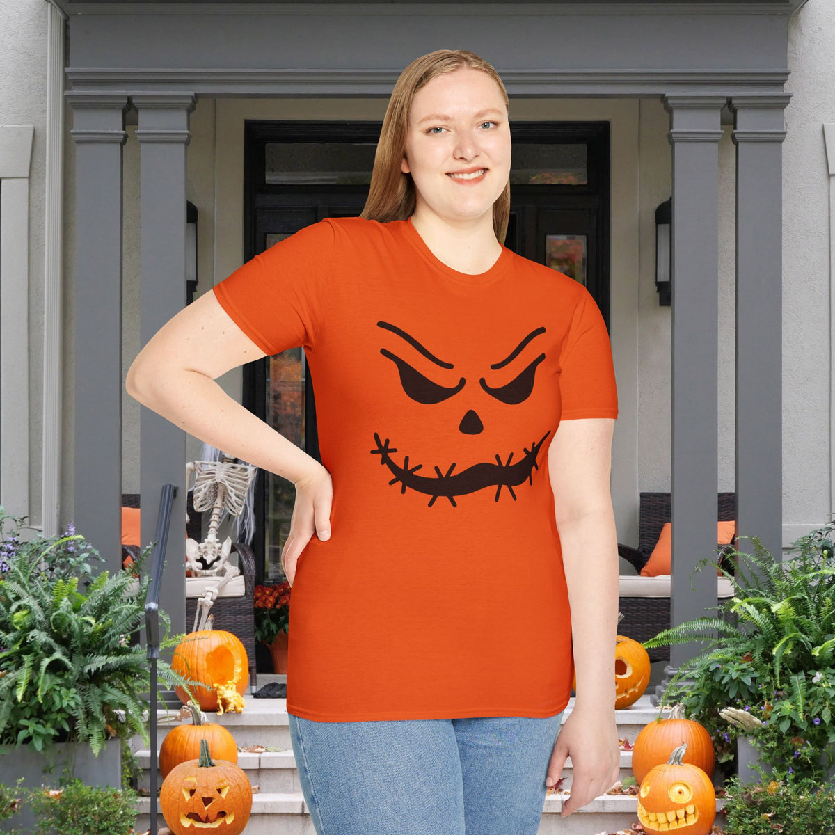Loopy Jack-O-Lantern Adult T-shirt
