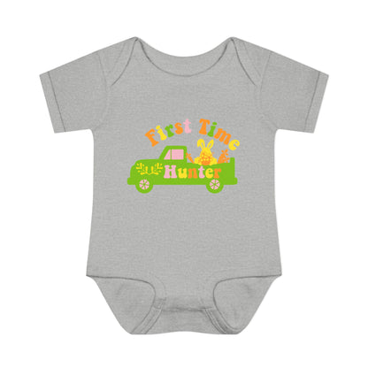 First Time Hunter (Easter) Infant Baby Rib Bodysuit