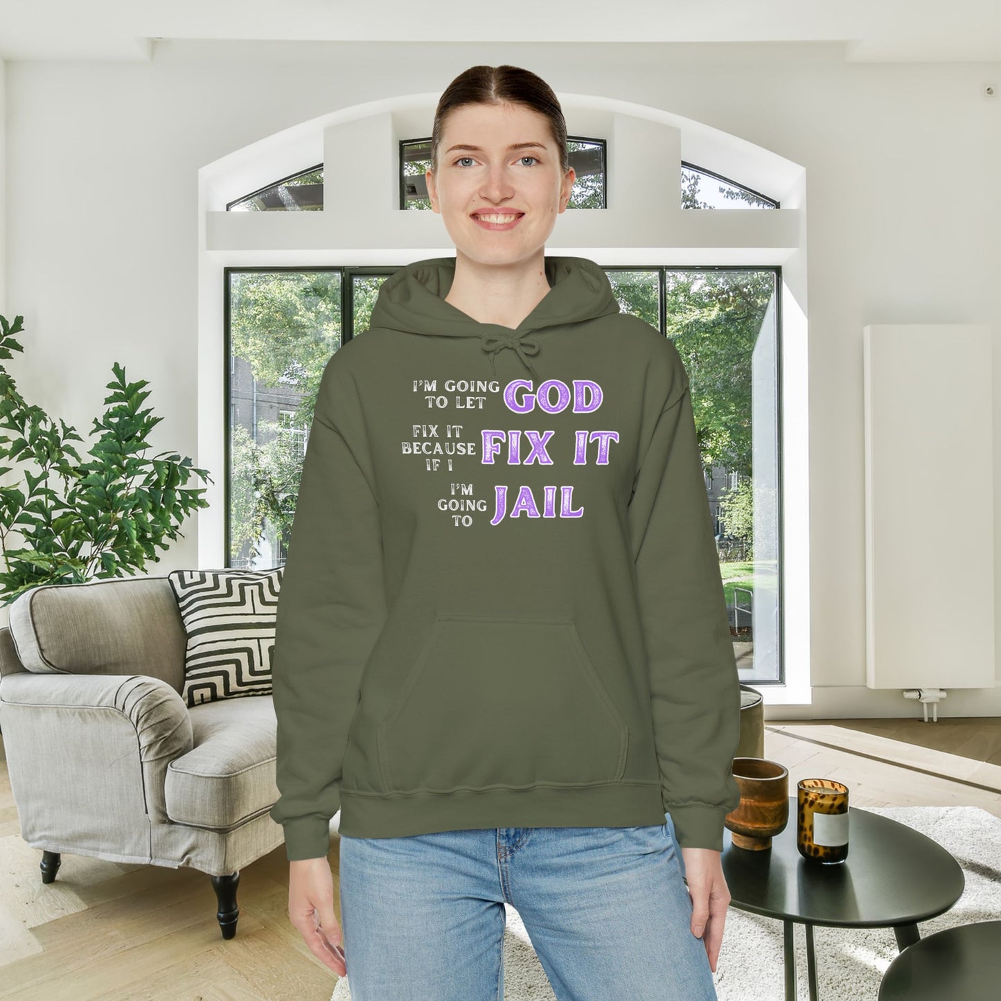 I'm Going To Let God Fix It... Heavy Blend™ Hooded Sweatshirt