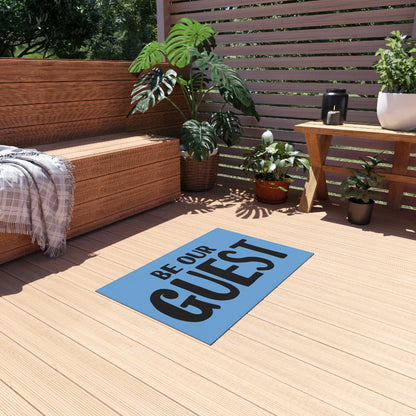 Be Our Guest Fabric No Slip Doormat