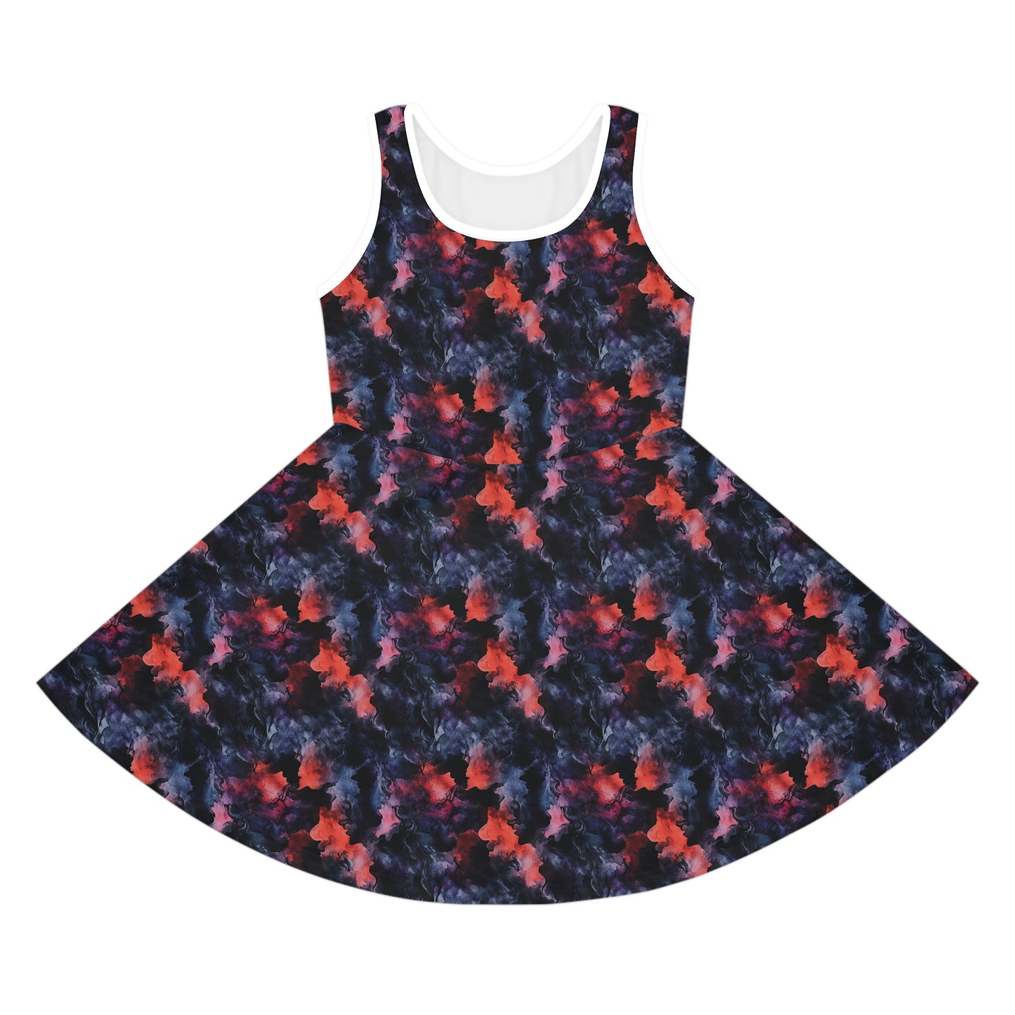 Dark Fantasy Watercolor Girls' Sleeveless Sundress