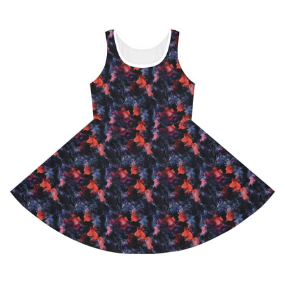 Dark Fantasy Watercolor Girls' Sleeveless Sundress