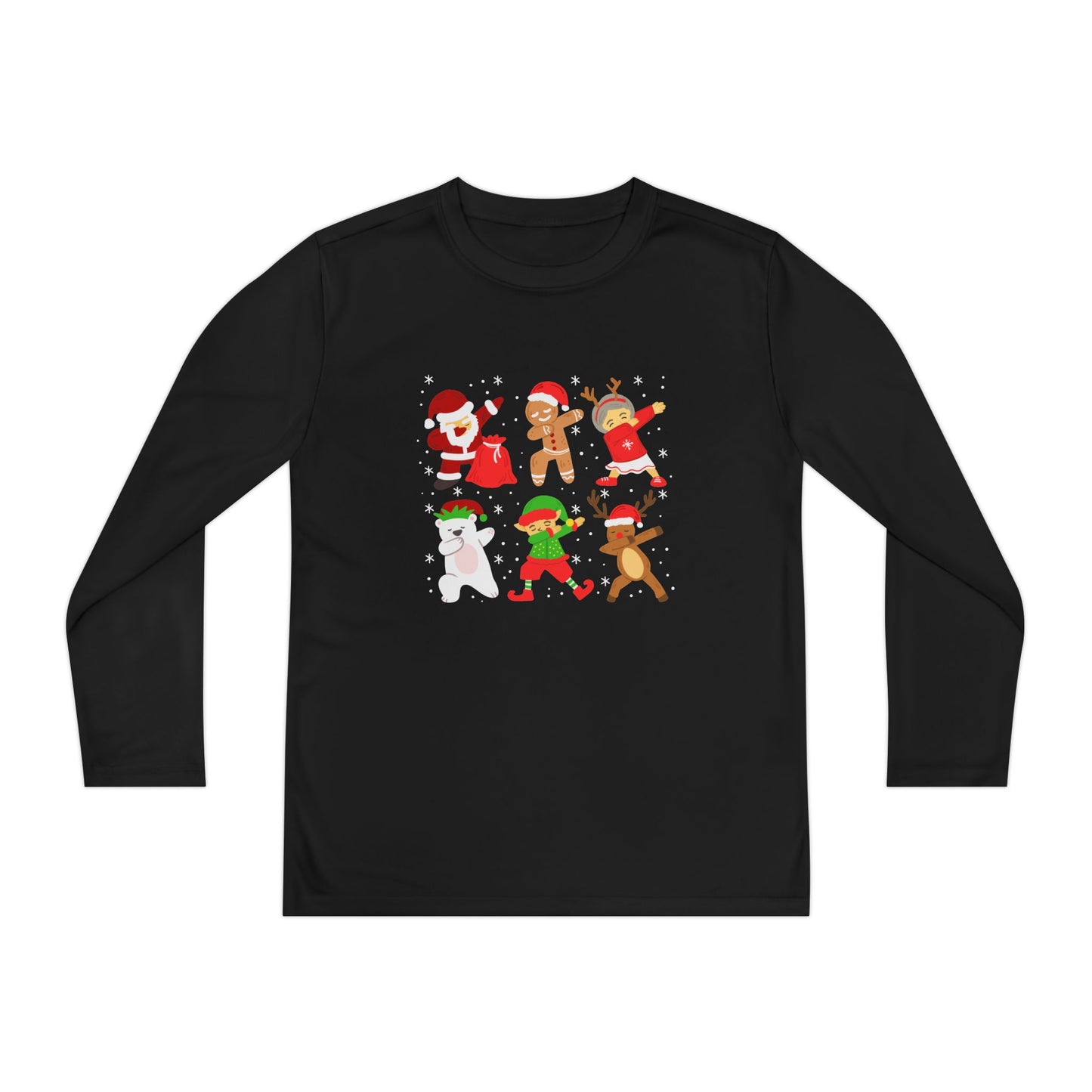 Dabbing Santa Crew Youth Long Sleeve Tee