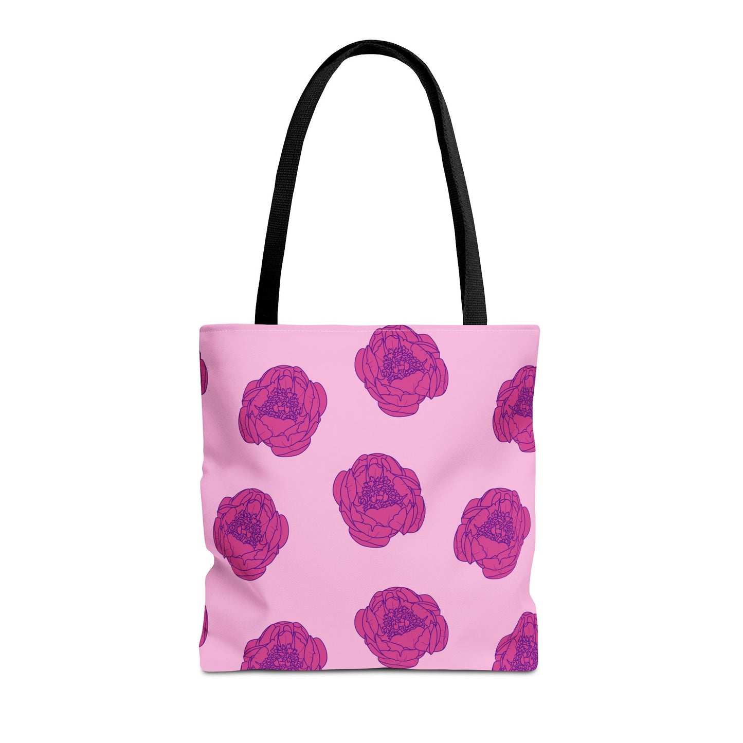 Rosy Dream Peonies Canvas Tote Bag