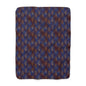 Midnight Gilded Leaves Fleece Blanket