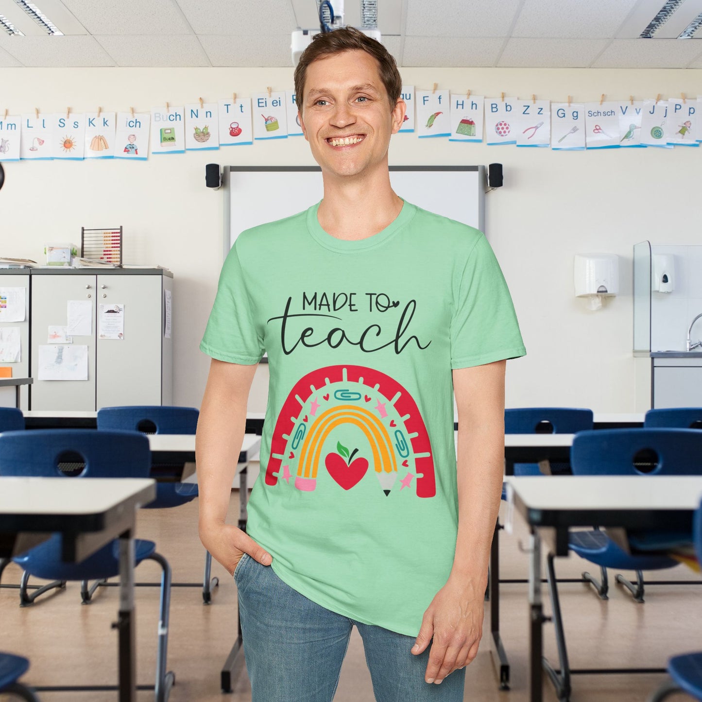 Made to Teach Rainbow T-shirt