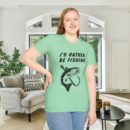 I'd Rather Be Fishing Adult T-shirt