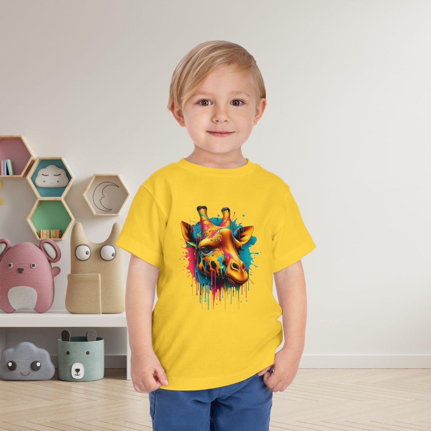 Colorful Giraffe Toddler Tee