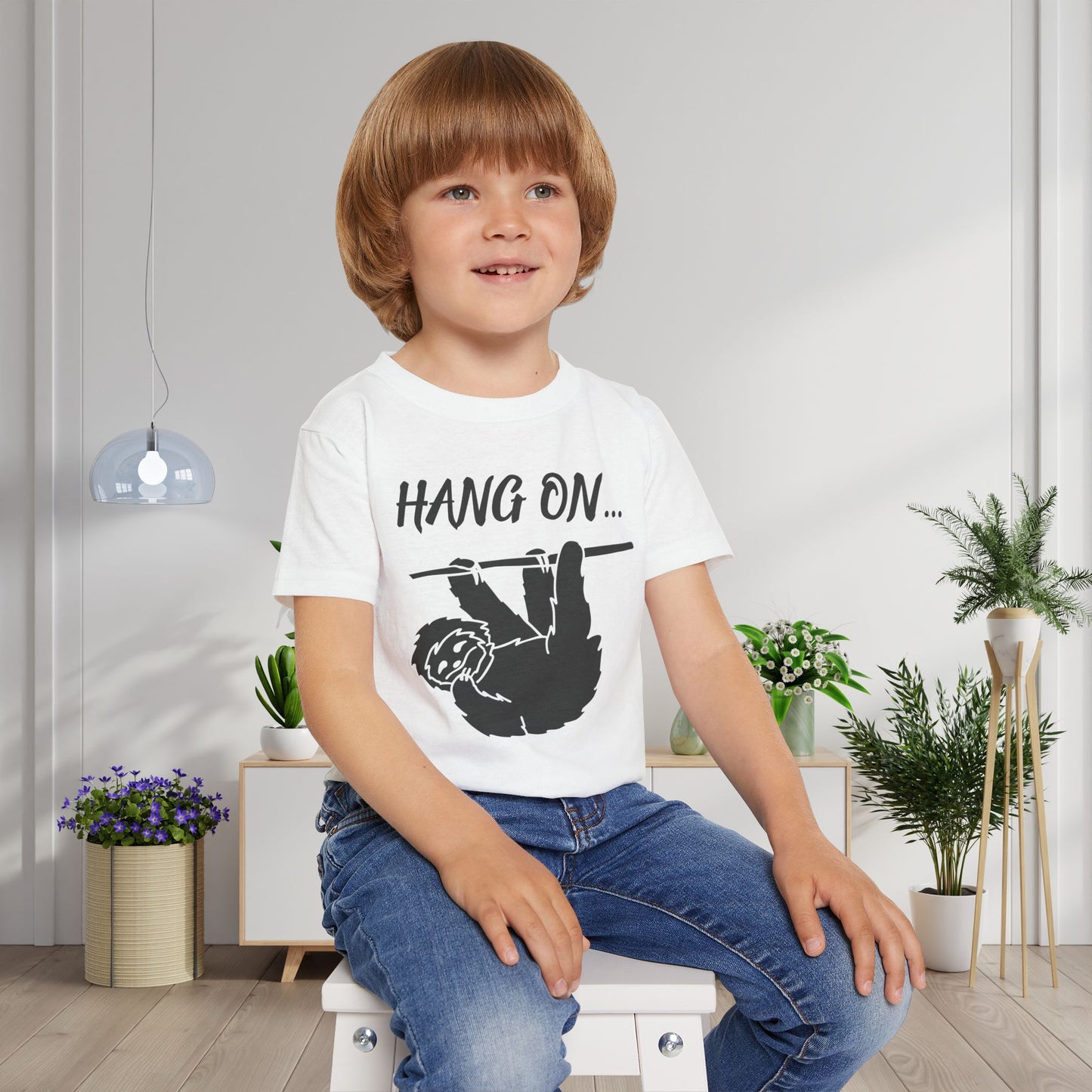 Hang On (Sloth) Heavy Cotton™ Toddler T-shirt