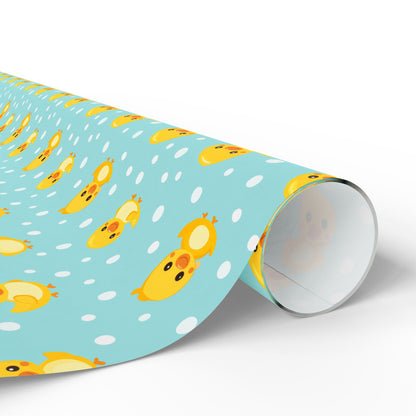 Ducky Dot Parade Wrapping Paper
