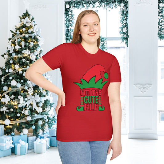 I'm The Cute Elf Adult T-shirt (Custom Name Available!)