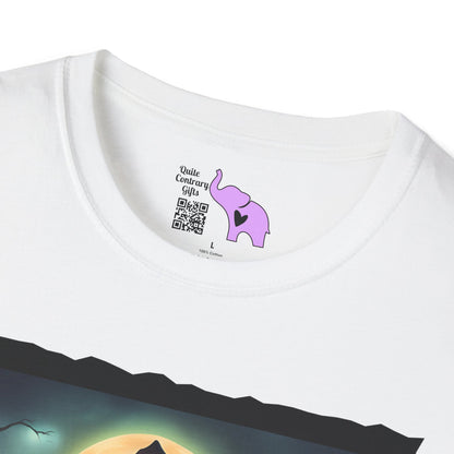 Halloween Scarecrow w/Pumpkins 4 Adult T-shirt