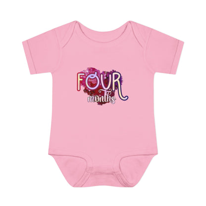 Stardust Baby Milestone Bodysuit-Four Months