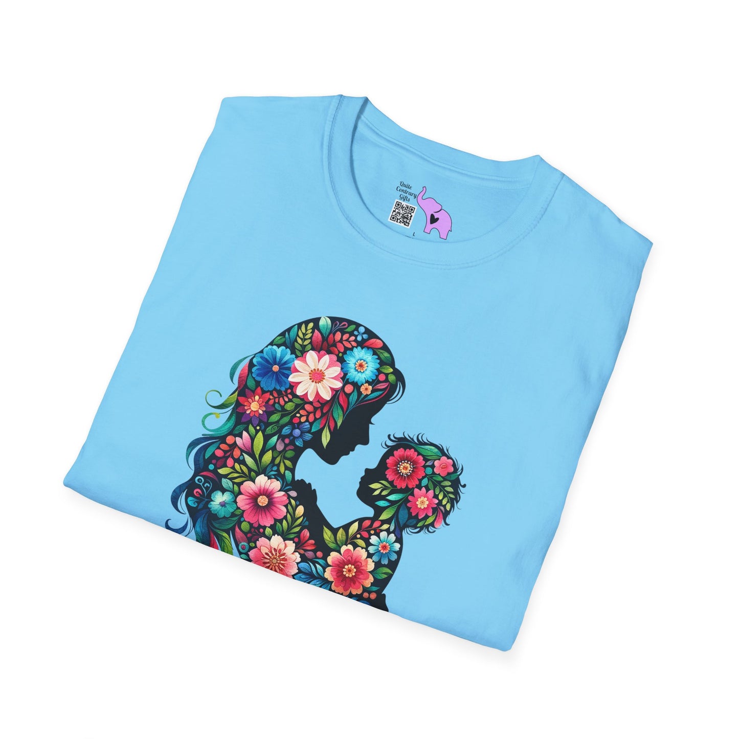 Flowery Mother & Child Adult T-shirt