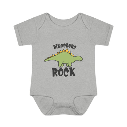 Dinosaurs Rock Baby Rib Bodysuit