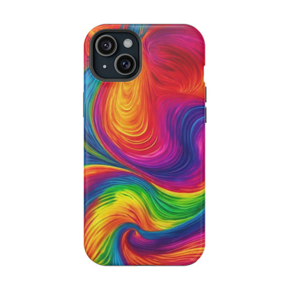 Tie Dye Color Swirl MagSafe® Compatible Tough Case for iPhone