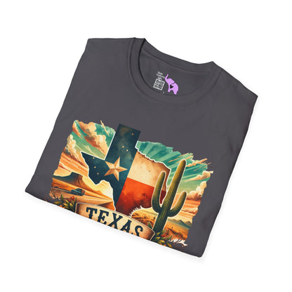 Texas Desert Roads 4 Adult T-shirt