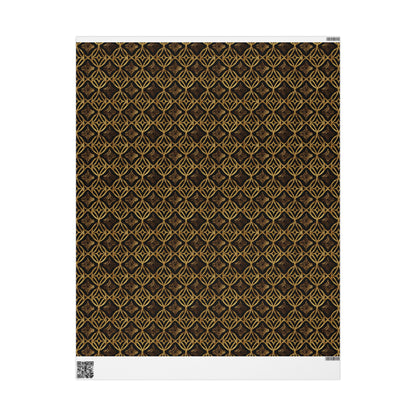 Golden Star Lattice Wrapping Paper