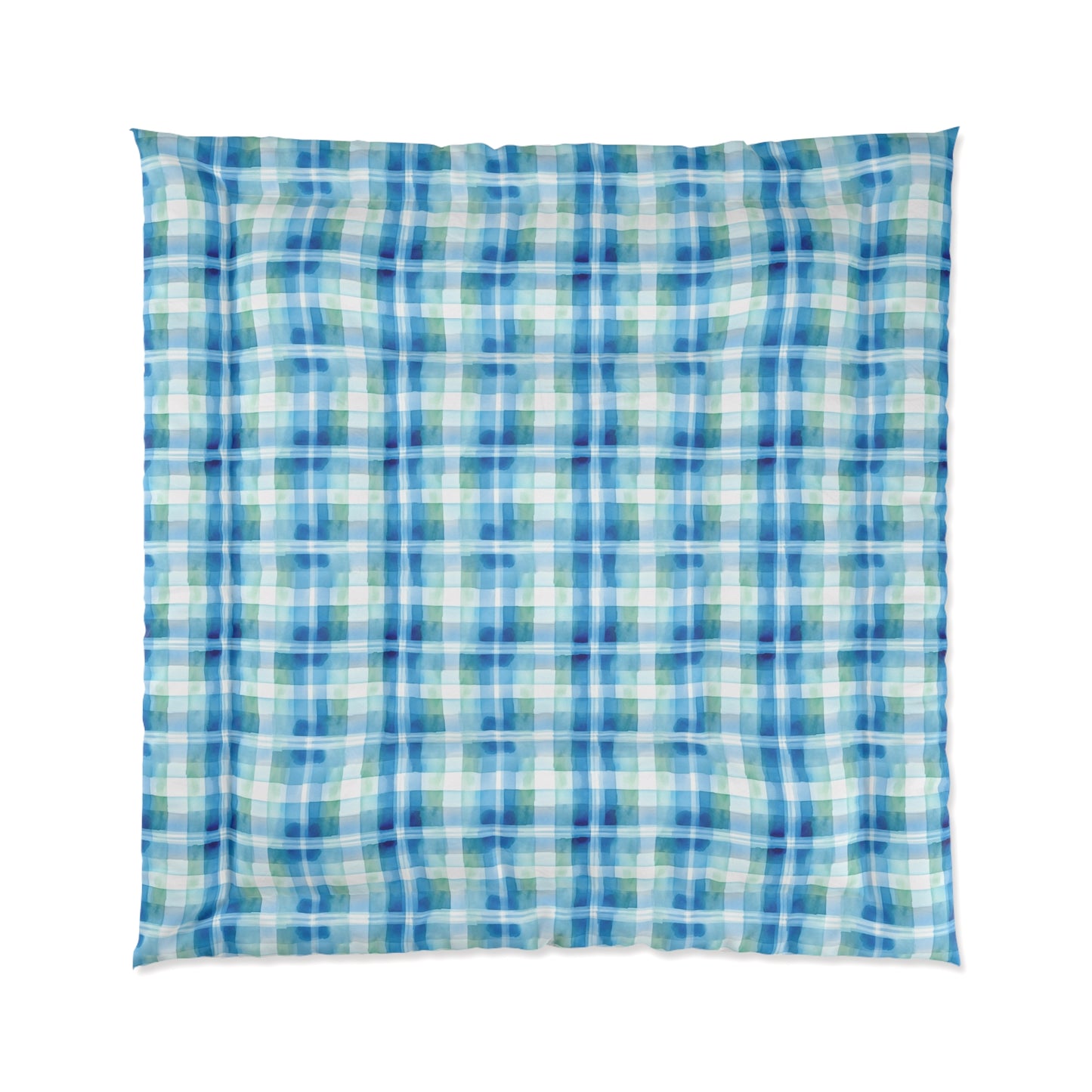 Ocean Sunset Plaid Comforter